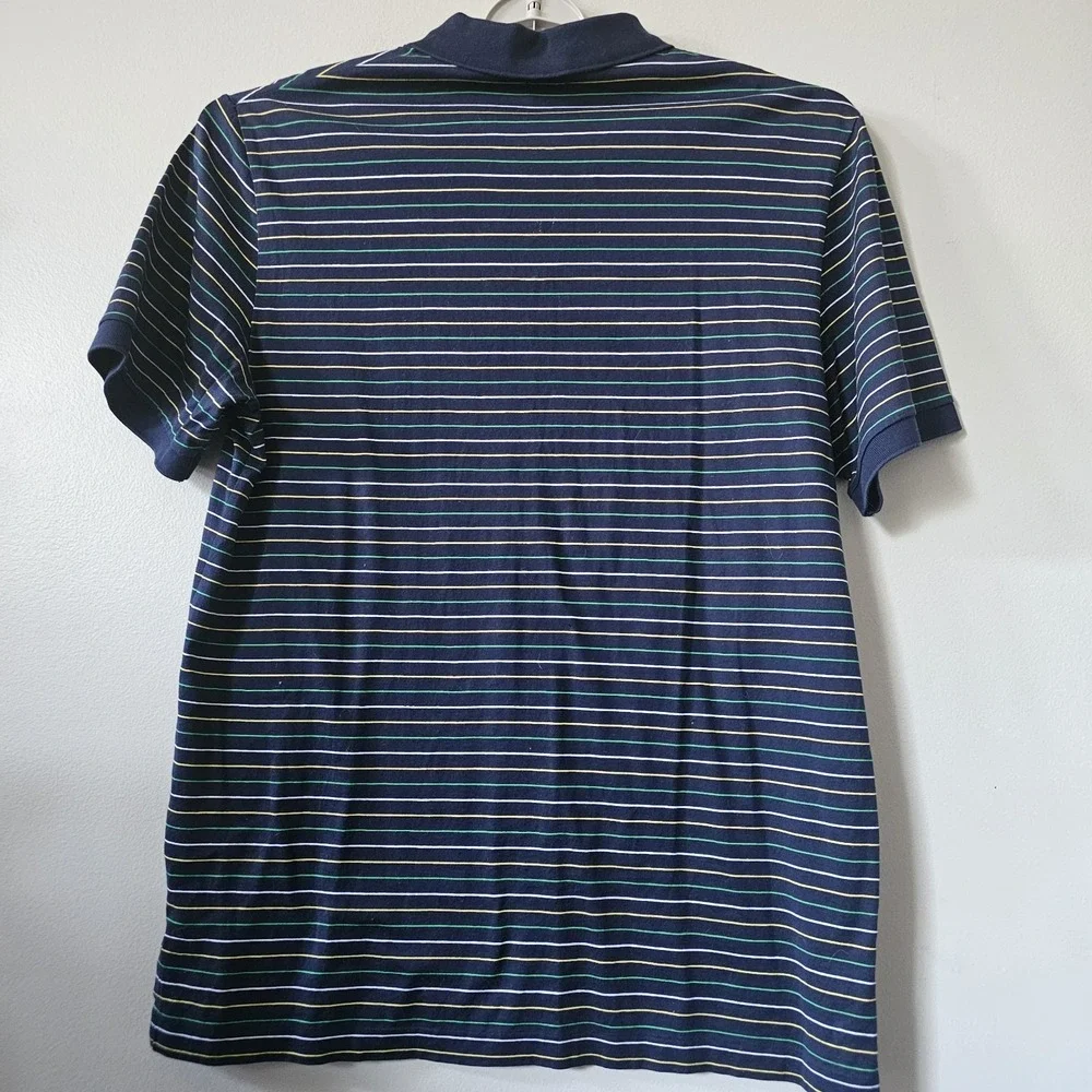 Polo Ralph Lauren Polo Shirt Men's Size Large Pro Fit Blue Striped Big Pony Nice